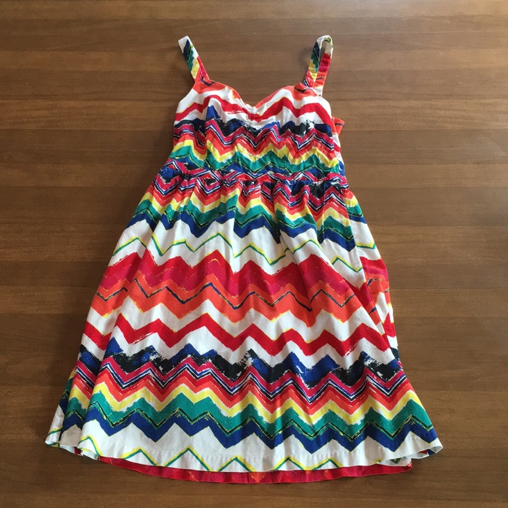 Modcloth Rainbow Brite zig-zag cotton sundress retro mod bright and colorful 🌈